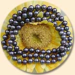 Perlenkette Soiree noir